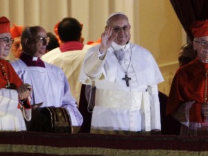 Il nuovo Papa Jorge Mario Bergoglio con il nome di Francesco I