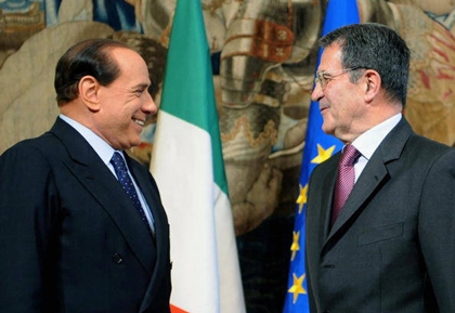 Silvio Berlusconi e Romano Prodi