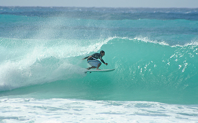 barbados barreling wave