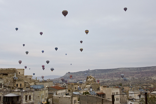 Goreme e le mongolfiere sulla Cappadocia