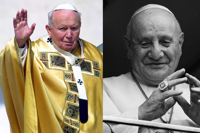 Canonizzazione di Giovanni Paolo II e Giovanni XXIII, la programmazione tv