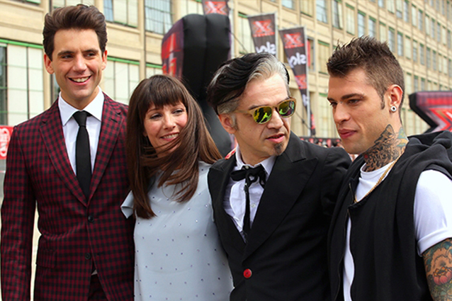 Mika, Morgan e le new entry Fedez e Victoria Cabello sfilano sul red carpet per la presentazione dei provini di X Factor 8 a Torino.