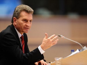 il Commissario europeo Gunther Oettinger