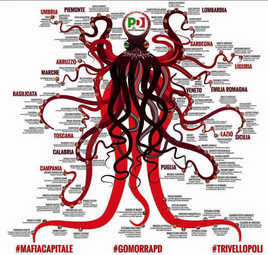 Movimento 5 Stelle denuncia la Piovra del Pd: tutti gli ...
