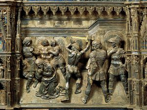 La Decollazione del Battista di Verrocchio prima dei restauri