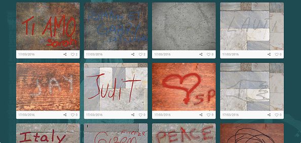Alcuni dei "graffiti" raccolti grazie ad Autography nel Campanile di Giotto