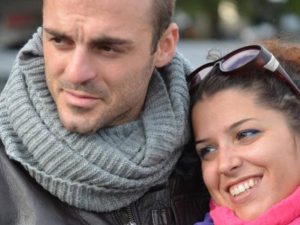 Fabio Di Lello con la moglie.