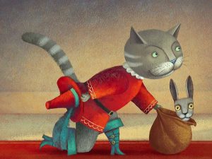 Il celebre "Gatto con gli stivali"– illustrazione di Paolo Domeniconi