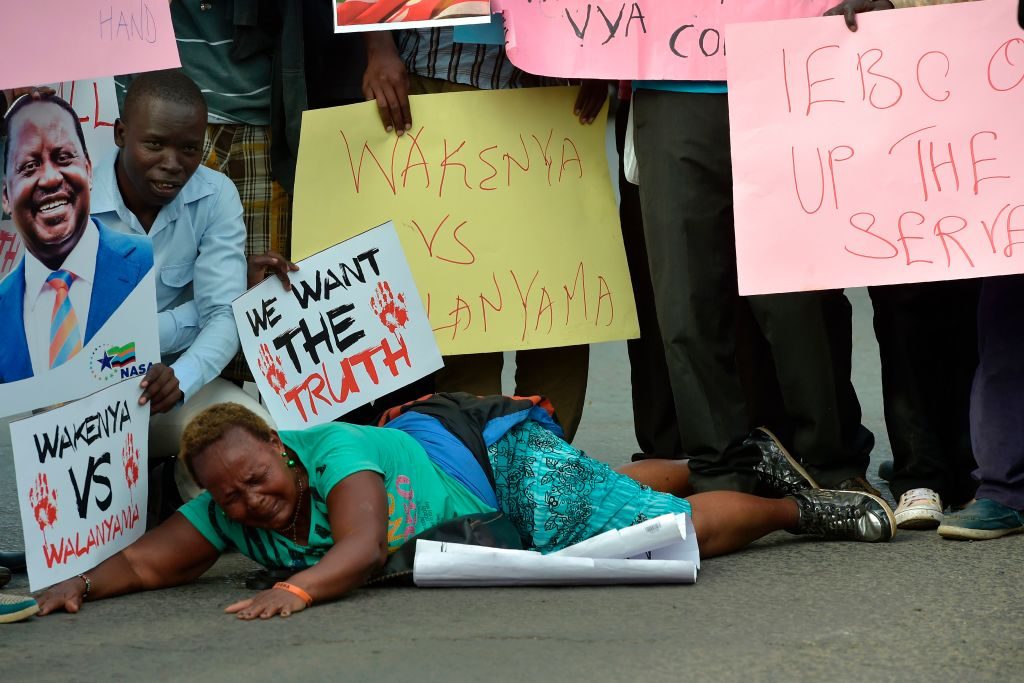 elezioni kenya: manifestazione pro Odinga