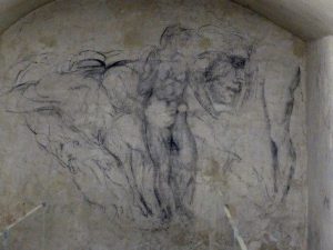 I disegni della Stanza Segreta delle Cappelle Medicee, Firenze (foto scattata nel 2013).