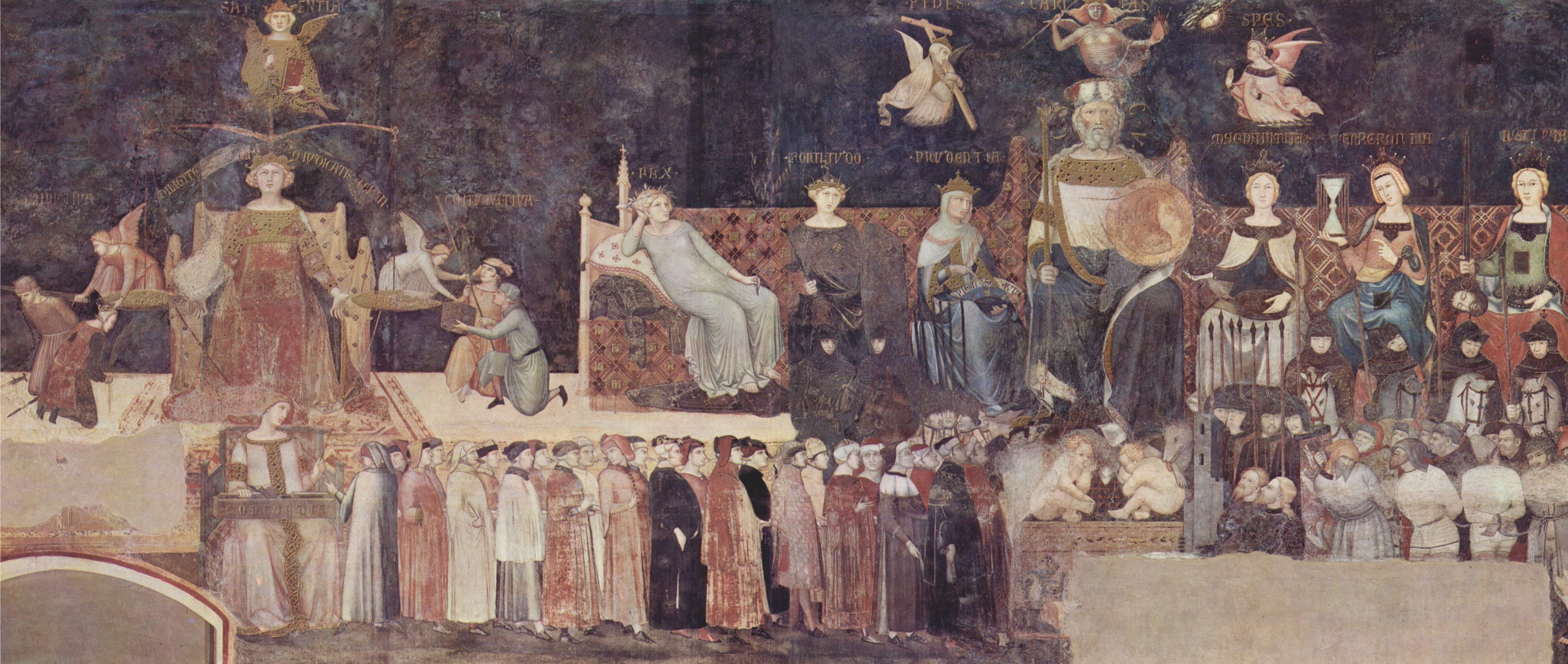 Ambrogio Lorenzetti, Allegoria del Buon Governo, Palazzo Pubblico, Siena.