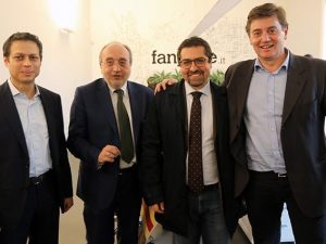 Da sinistra: Francesco Piccinini, Giuseppe Giulietti, Claudio Silvestri, Rino Genovese.