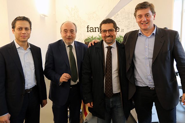 Da sinistra: Francesco Piccinini, Giuseppe Giulietti, Claudio Silvestri, Rino Genovese.