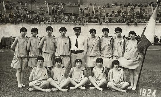 La prima "nazionale" francese di ginnastica alle Olimpiadi di Amsterdam del 1924.
