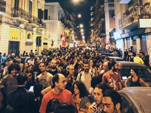 Il corteo ’Mai con Salvini’ di Bari. Foto: Claudio Riccio/Twitter