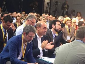 Martina e Zingaretti alla Convention del Pd a Roma (Twitter).