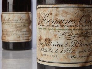 Il vino più caro al mondo: 558mila dollari per una bottiglia di Romanée Conti del 1945