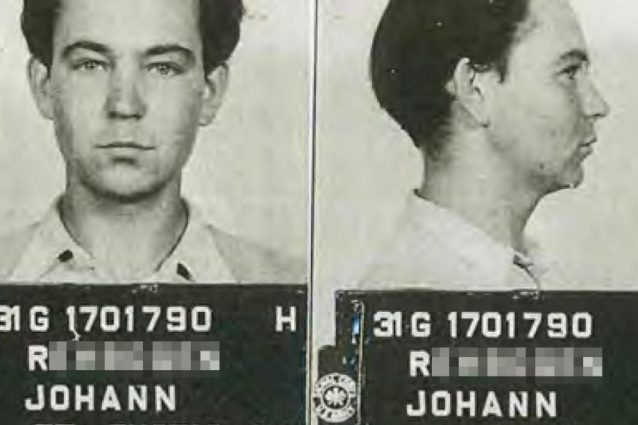 La foto segnaletica di Johann Rehbogen quando fu catturato dall’esercito statunitense (Die Welt)