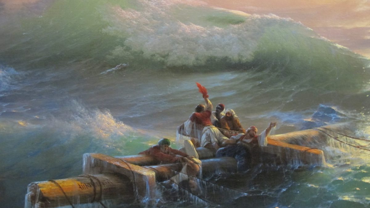 La nona onda, olio su tela di Ivan Konstantinovič Ajvazovskij (1850)