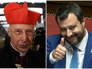 Il cardinale Angelo Bagnasco risponde a Matteo Salvini : “Invocare Dio per se stessi è pericoloso”