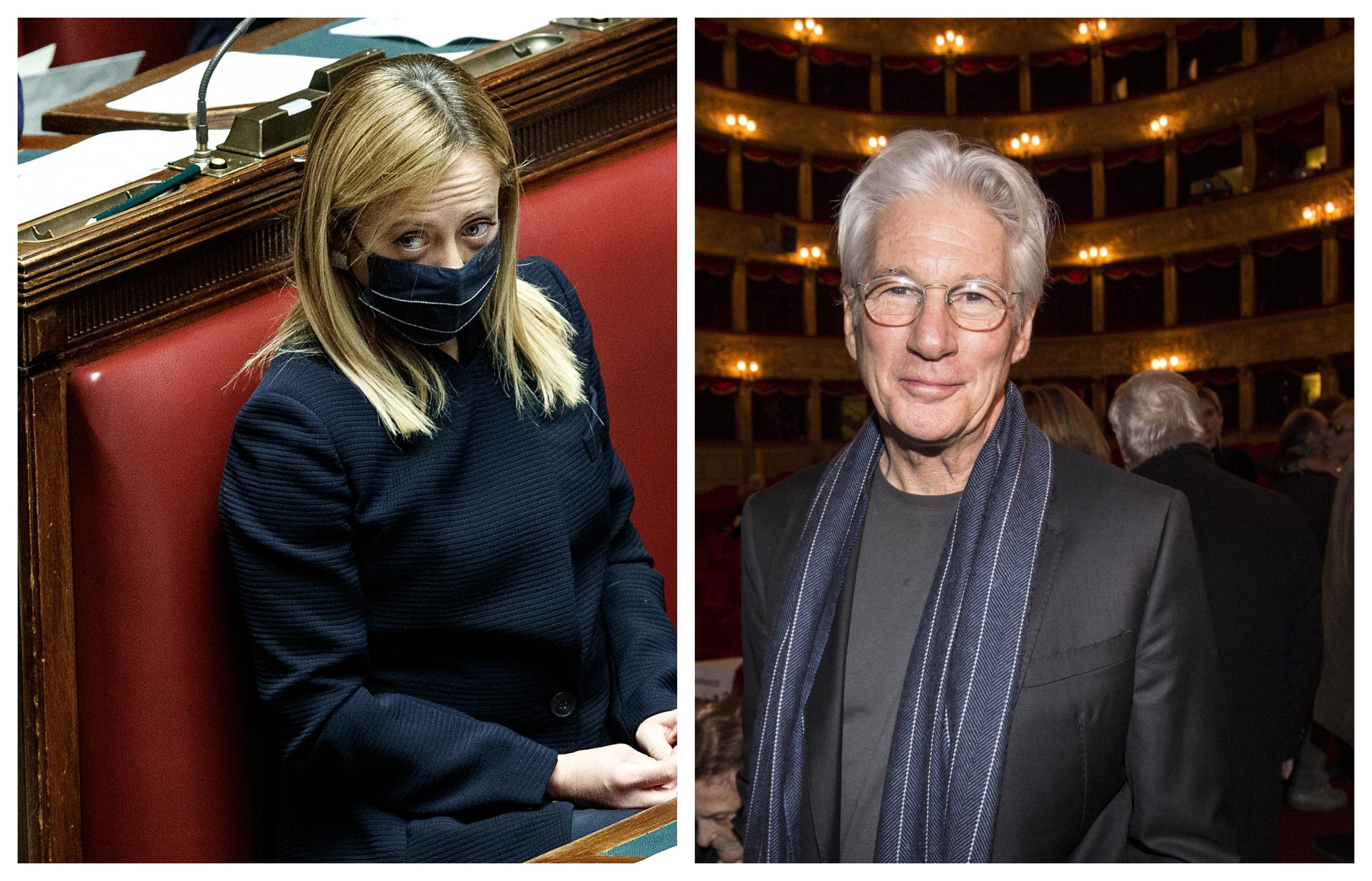 Processo Open Arms, Giorgia Meloni dice che Richard Gere è un attore in cerca di visibilità