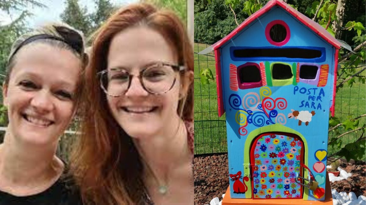 Emanuela e Sara Pedri – Cassetta postale per Sara Pedri al parco urbano di Forlì