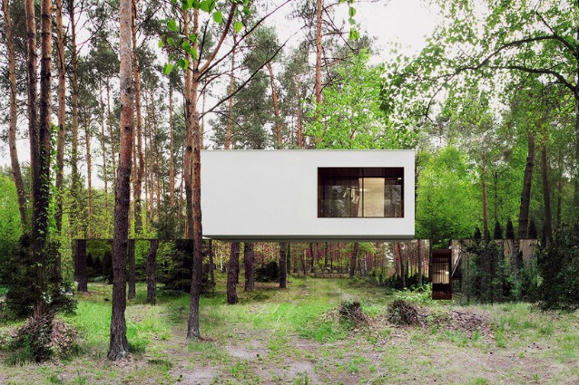Izabelin House, la casa che fluttua nella foresta