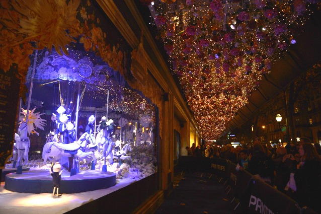 attends the Christmas Decorations Inauguration at Printemps Haussmann on November 6, 2015 in Paris, France.