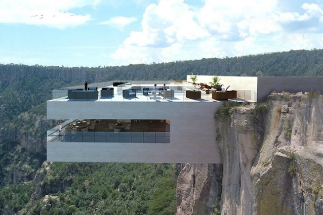Benvenuti al Copper Canyon Cocktail Bar, dove si mangia e beve a strapiombo sulle cascate