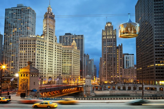 Gondole aeree a Chicago: ecco i futuri mezzi di trasporto in città