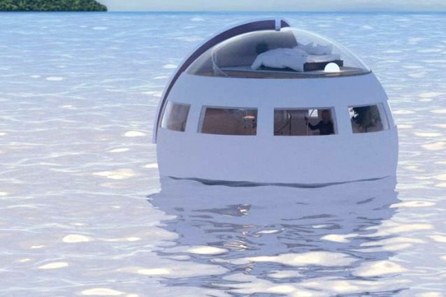 Capsule letto galleggianti per andare alla deriva: ecco l'idea di un parco a tema olandese