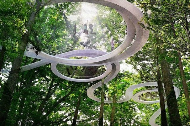 Benvenuti a Parkorman, il parco urbano di Istanbul: c'è anche un trampolino tra gli alberi