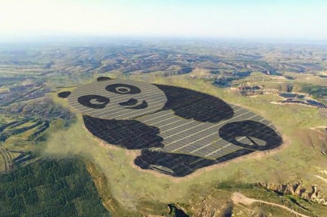 La fabbrica solare più simpatica del mondo è a forma di panda