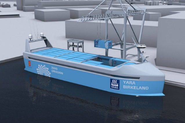 Dalla Norvegia arriva Yara Birkeland: la prima nave cargo al mondo che si guida da sola