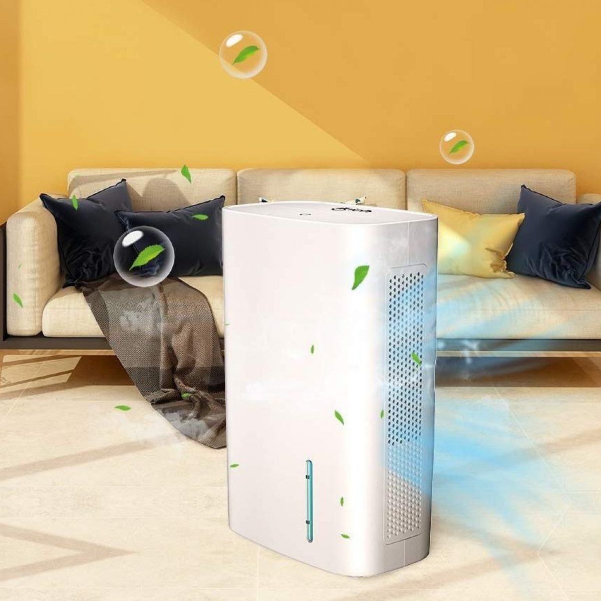 LUKO 20L deumidificatore portatile vestiti asciutti e purificare laria cantina garage per casa silenzioso ed elettrico grande serbatoio da 5,5 litri con tubo di drenare bagno camera da letto