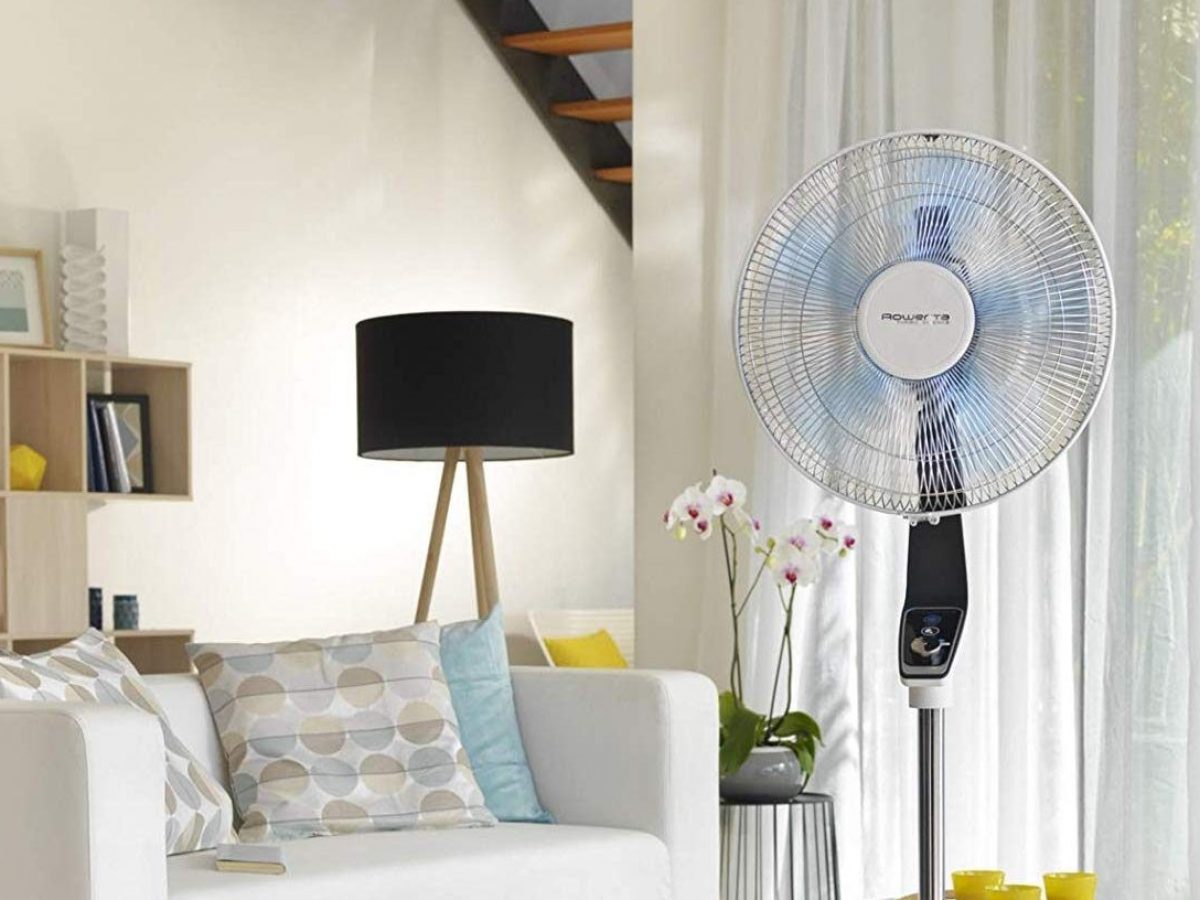 O 2 Cool 5/" A BATTERIA PORTATILE Ventilatore da tavolo piccola grigia potente due velocità a casa