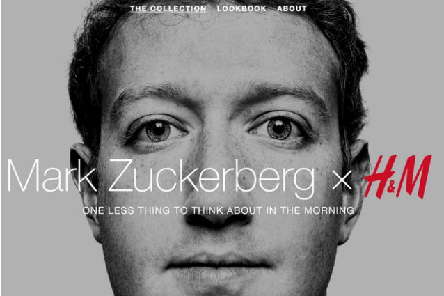 Mark Zuckerberg stilista per H&M, è solo un pesce d’aprile