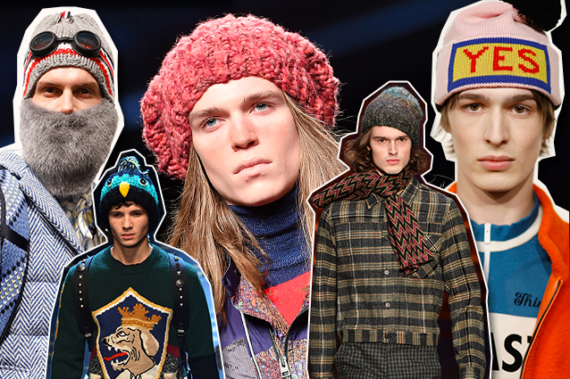 da sinistra: Moncler Gamme Bleu, Dolce e Gabbana, Etro, Missoni, Fendi