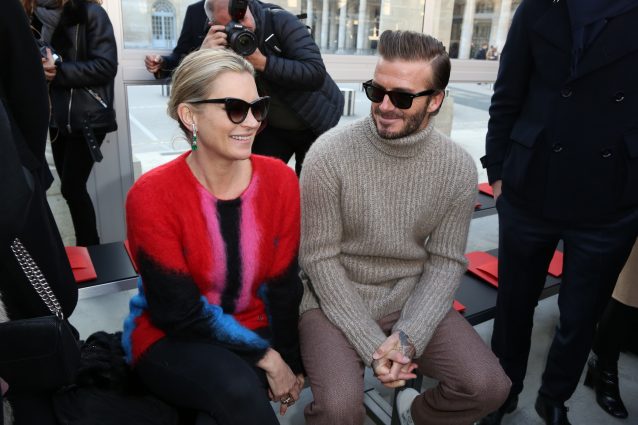 David Beckham e Kate Moss: la strana coppia alle sfilate di Parigi
