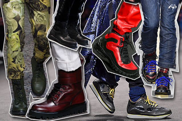 da sinistra: Moschino, Ports 1961, Ermanno Scervino, Versace, Etro, Dsquared2