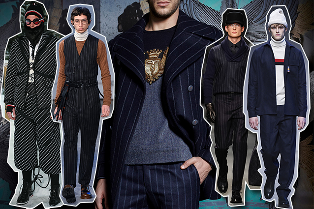 da sinistra: Moncler Gamme Bleu, Damir Doma, Trussardi, Daks, Wood Wood