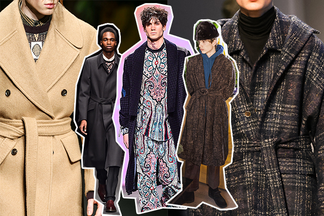 da sinistra: Versace, Salvatore Ferragamo, Etro, Massimo Piombo, Miaoran