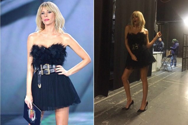 Alessia Marcuzzi ricicla l'abito del matrimonio per il palco dell'Isola dei Famosi