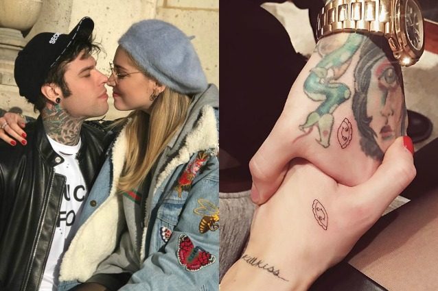 Tatuaggio di coppia per Fedez e la Ferragni: un raviolo sulla mano simbolo del loro amore