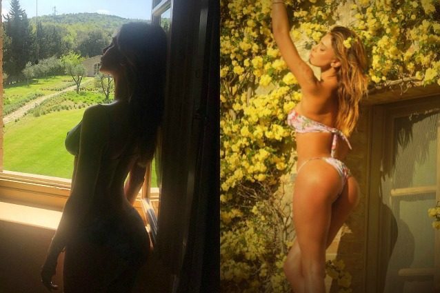 Belén Rodriguez e il "finto" topless che fa impazzire il web