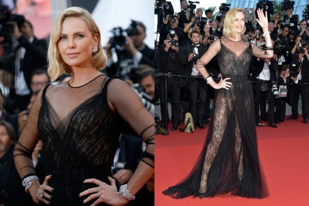 Charlize Theron punta sul nudo: abito vedo non vedo per la più bella di Cannes
