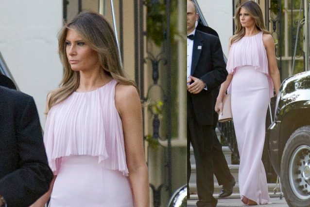 Melania Trump in rosa: il look da matrimonio della First Lady