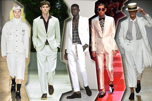 da sinistra Malibù 1992, Salvatore Ferragamo, Ermanno Scervino, Dolce e Gabbana, Daks