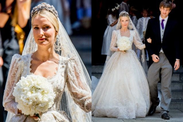 L’abito da favola di Ekaterina al matrimonio con Ernst, il principe di Monaco