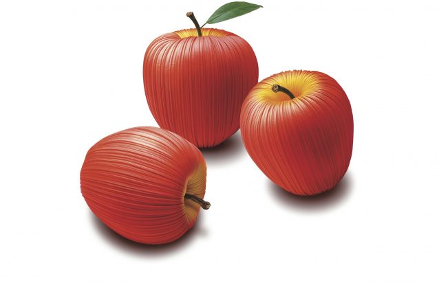 Vitamin di Issey Miyake, il tessuto plissè si trasforma in frutta e verdura